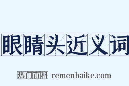 眼睛头近义词是什么意思的图片
